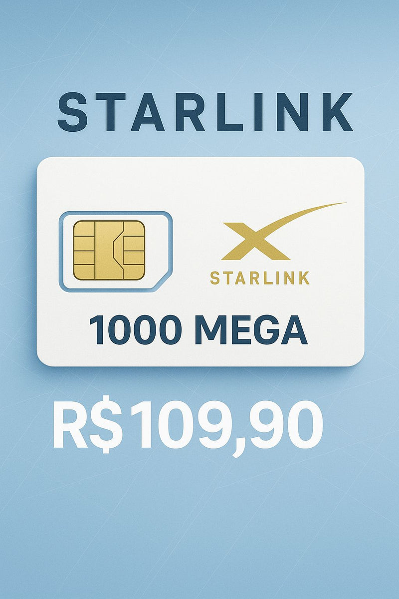 Internet 1 GIGA no Celular – Chip Starlink com App Exclusivo